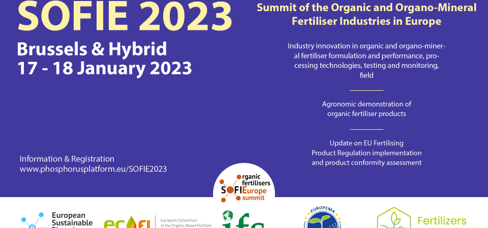 SOFIE2 – 2nd Summit of the Organic and organo-mineral Fertilisers Industries in Europe – REGISTER NOW